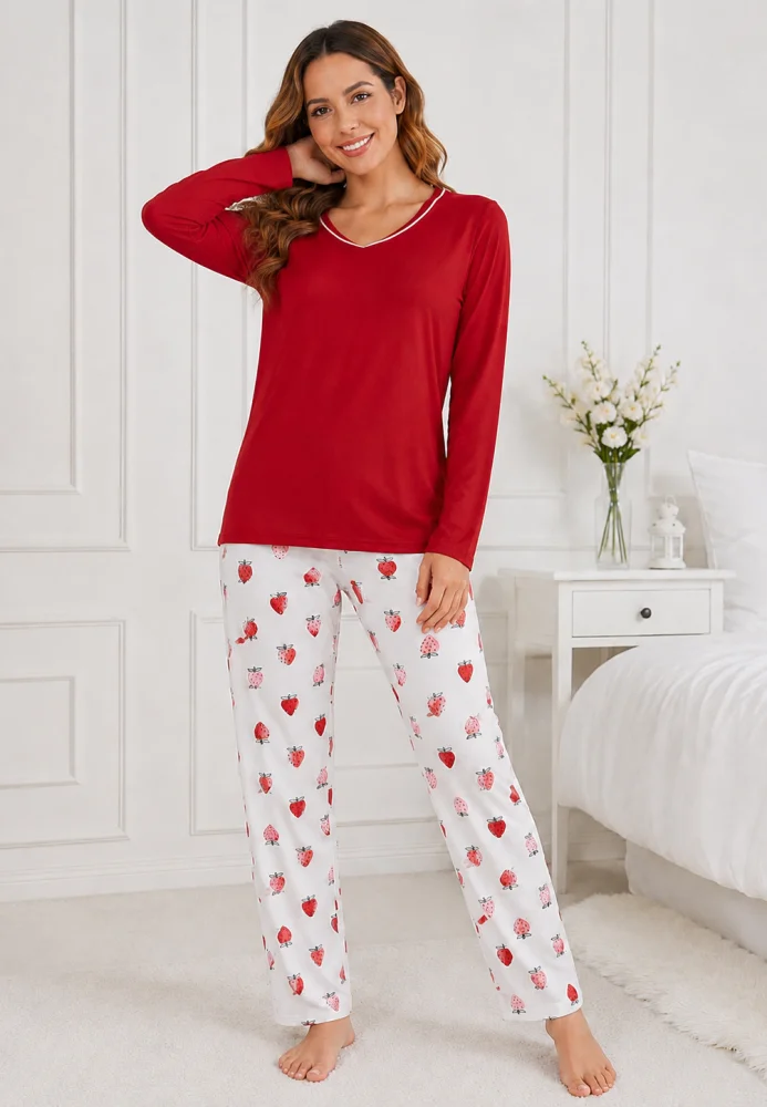 Pijama Damă cu Mâneci Lungi și Pantaloni Lungi — imagine 3