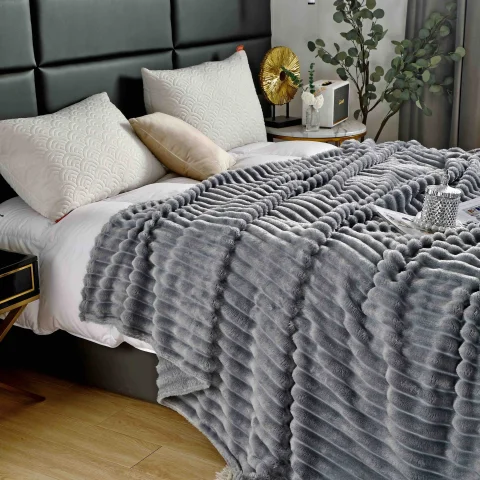 Pătură Pufoasă Cocolino 200 × 230 cm,Gri Deschis