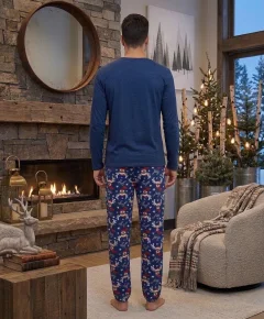Pijama Crăciun Bărbați Bluemarin – Set Ren Merry Christmas