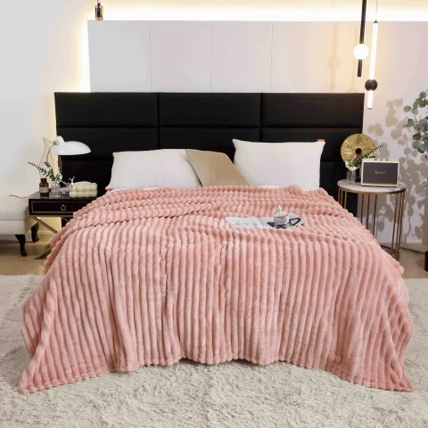 Pătură Pufoasă Cocolino 200 × 230 cm,Roz — imagine 4