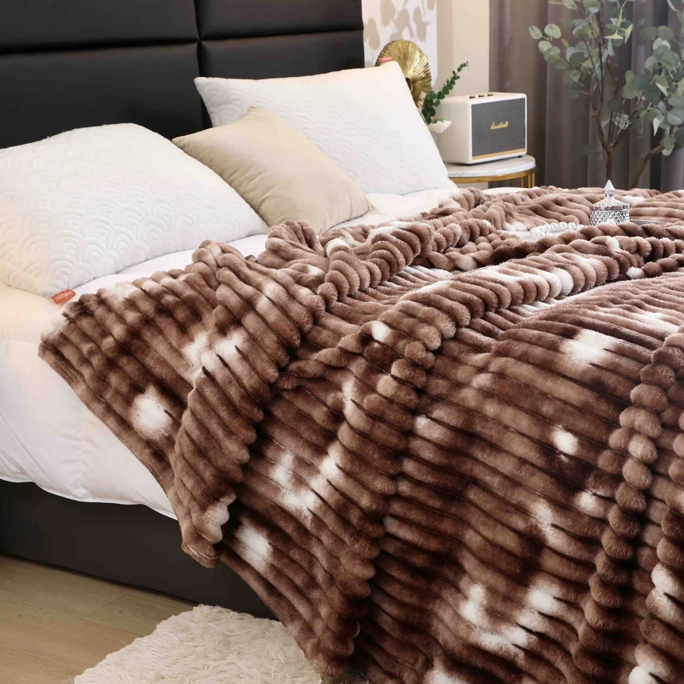 Pătură Pufoasă Cocolino 200 × 230 cm,Maro