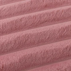 Lenjerie de Pat Deluxe, 4 Piese, Blăniță Shorthair și Cocolino, Cearșaf cu Elastic, Roz