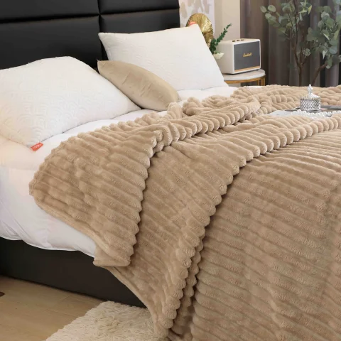 Pătură Pufoasă Cocolino 200 × 230 cm,Bej — imagine 1