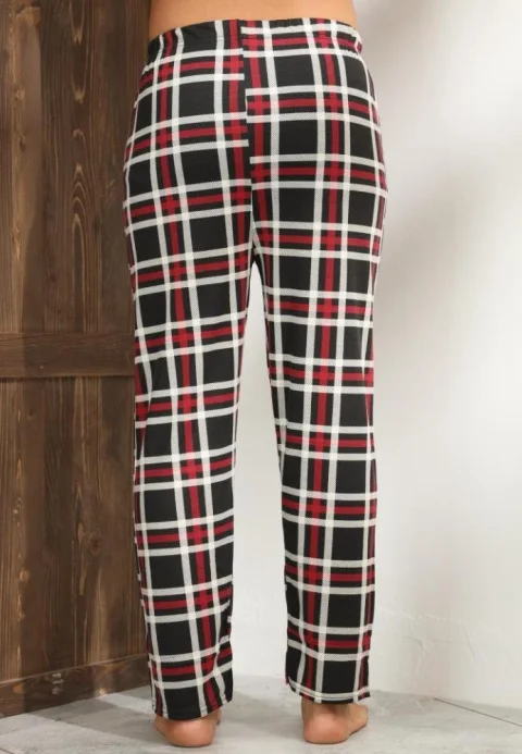 Pantaloni de Pijama Bărbați, cu Dungi Roșii — imagine 3