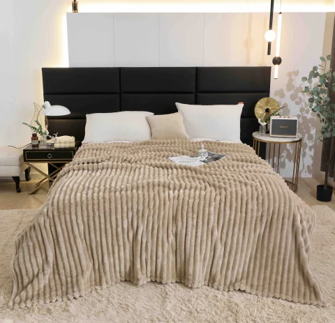 Pătură Pufoasă Cocolino 200 × 230 cm,Bej — imagine 3