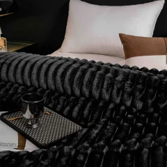 Pătură Pufoasă Cocolino 200 × 230 cm,Negru