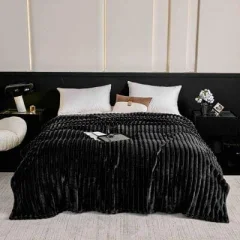 Pătură Pufoasă Cocolino 200 × 230 cm,Negru
