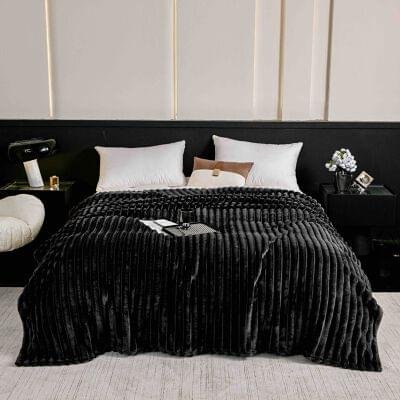 Pătură Pufoasă Cocolino 200 × 230 cm,Negru — imagine 2