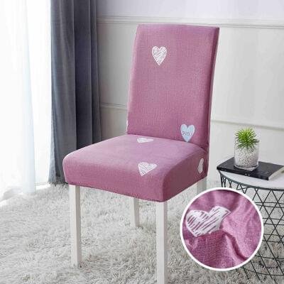 Huse Elastice pentru Scaune, Set 6 Piese, cu Elastic Roz