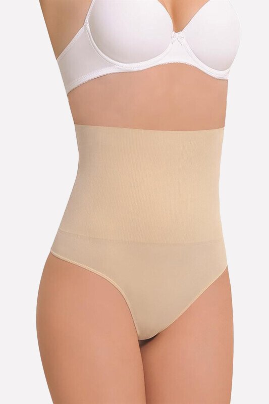 Corset Modelator Damă cu Tanga, Bej