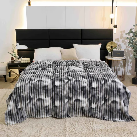 Pătură Pufoasă Cocolino 200 × 230 cm,Gri — imagine 2