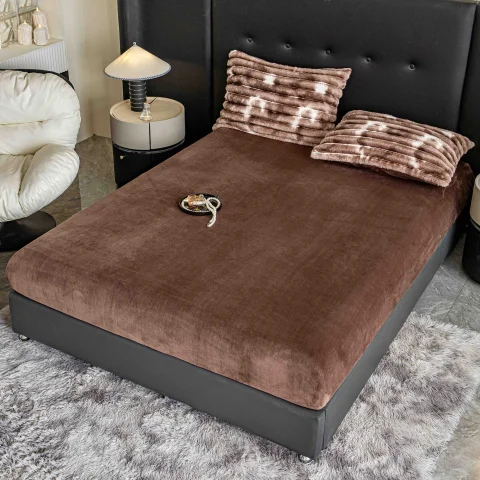 Lenjerie de Pat Cocolino cu Blăniță tip Iepuraș,multicolor – 4 Piese, Cu Elastic — imagine 2