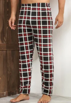 Pantaloni de Pijama Bărbați, cu Dungi Roșii