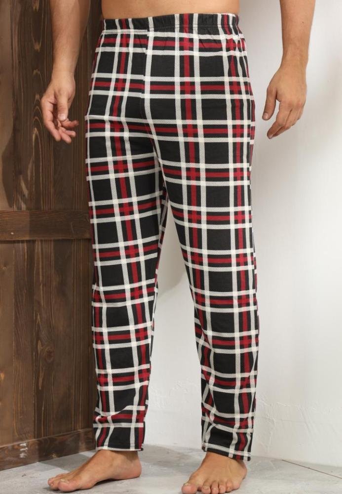 Pantaloni de Pijama Bărbați, cu Dungi Roșii