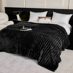 Pătură Pufoasă Cocolino 200 × 230 cm,Negru