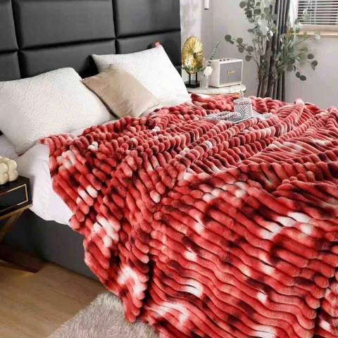 Pătură Pufoasă Cocolino 200 × 230 cm,Rosu — imagine 2