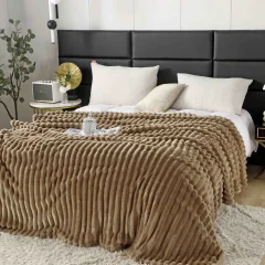 Pătură Pufoasă Cocolino 200 × 230 cm,Maro Deschis