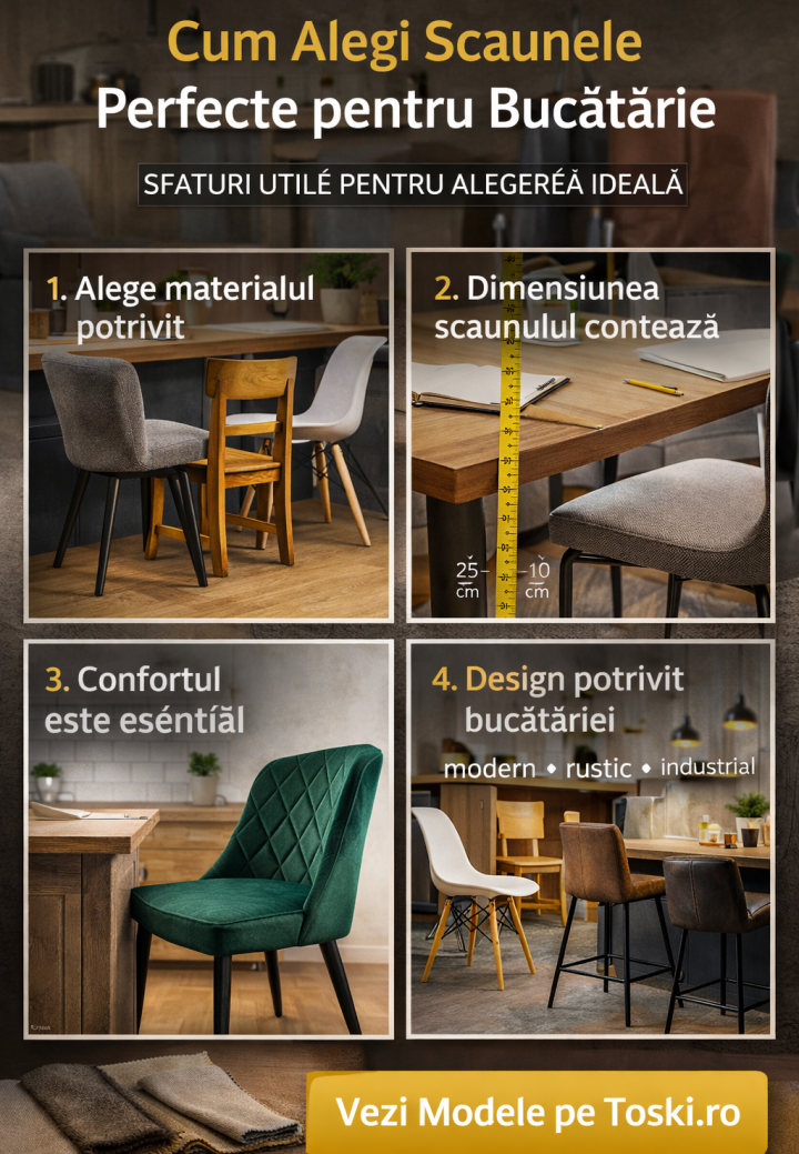 Cum alegi scaunele perfecte pentru bucătărie