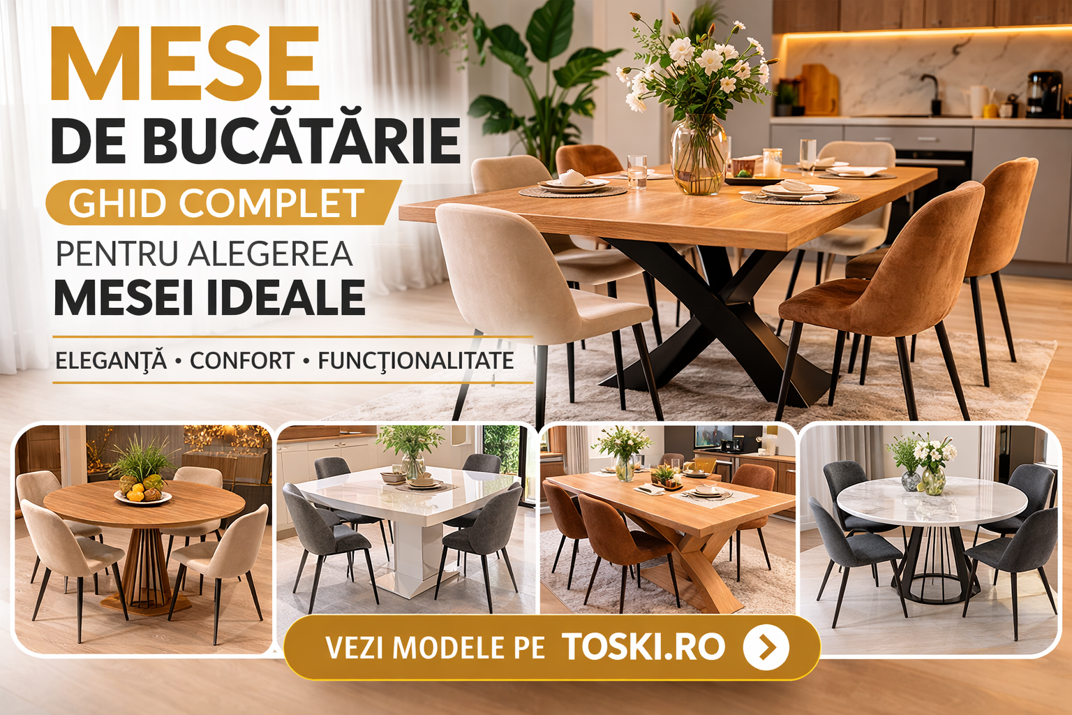 Mese de bucătărie – Ghid complet pentru alegerea mesei ideale