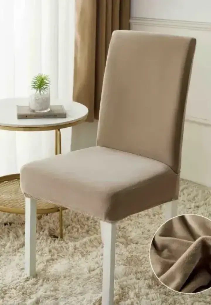 Huse Scaun din Catifea Set 6 Bucăți, Maro