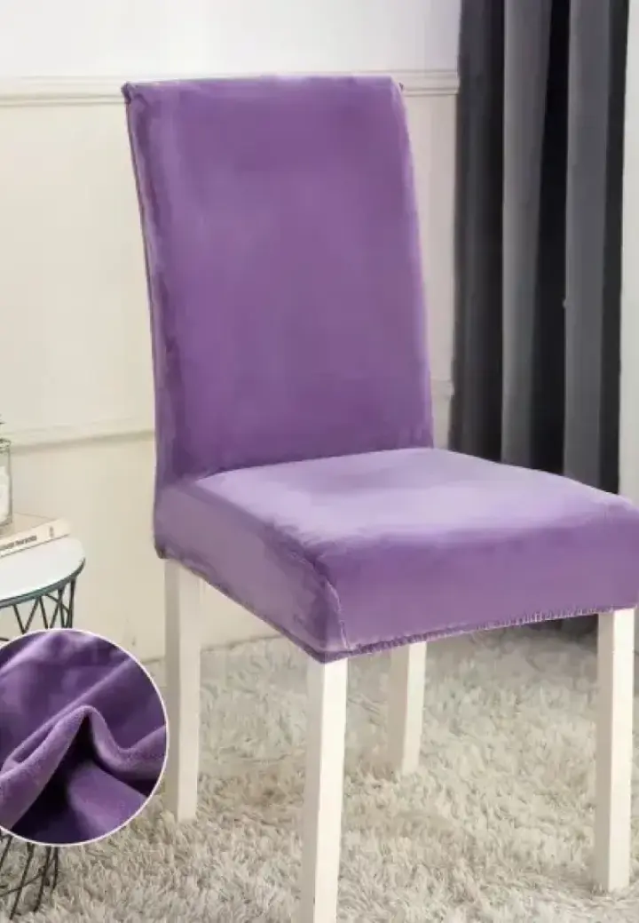 Huse Scaun din Catifea Set 6 Bucăți, Mov