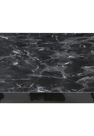 Masă Pătrată Artex Negru Marmorat
