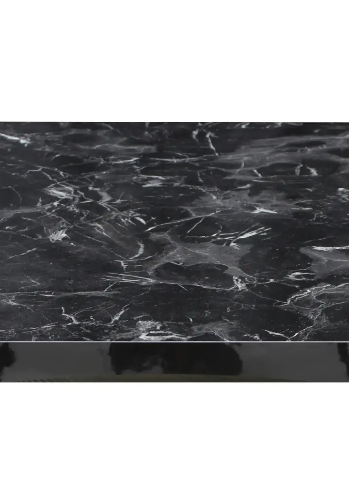 Masă Pătrată Artex Negru Marmorat
