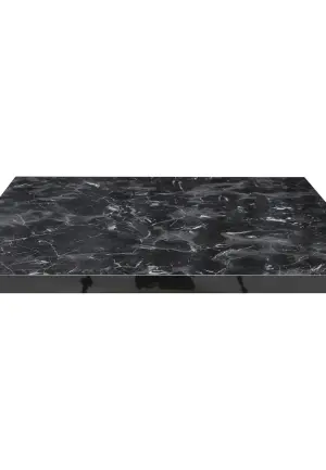 Masă Pătrată Artex Negru Marmorat