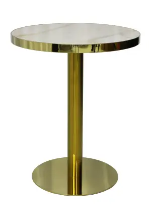 Masa Orion Rotunda cu Picior Auriu