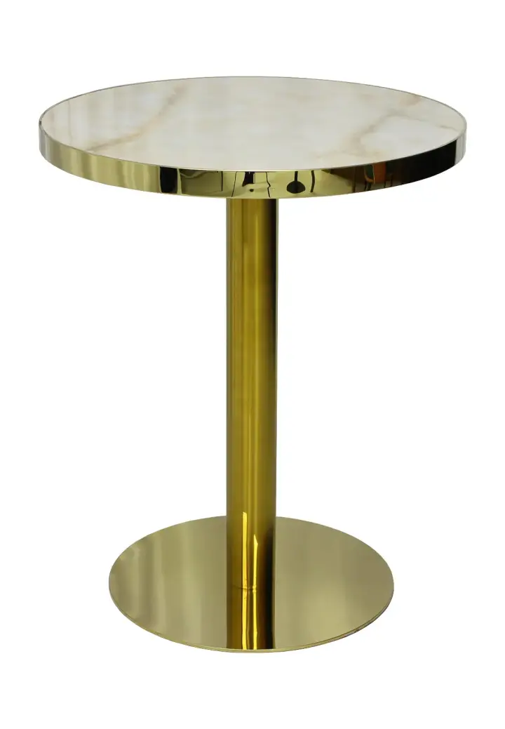 Masa Orion Rotunda cu Picior Auriu