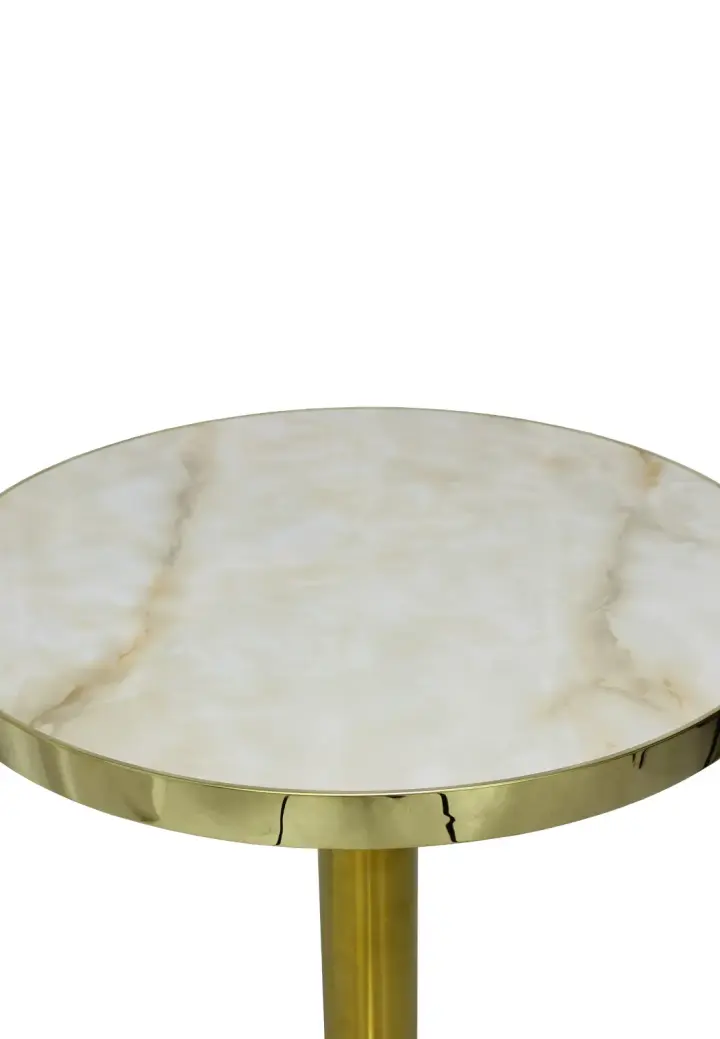 Masa Orion Rotunda cu Picior Auriu