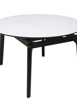 Masă Arhus Negru Rotundă Extensibilă