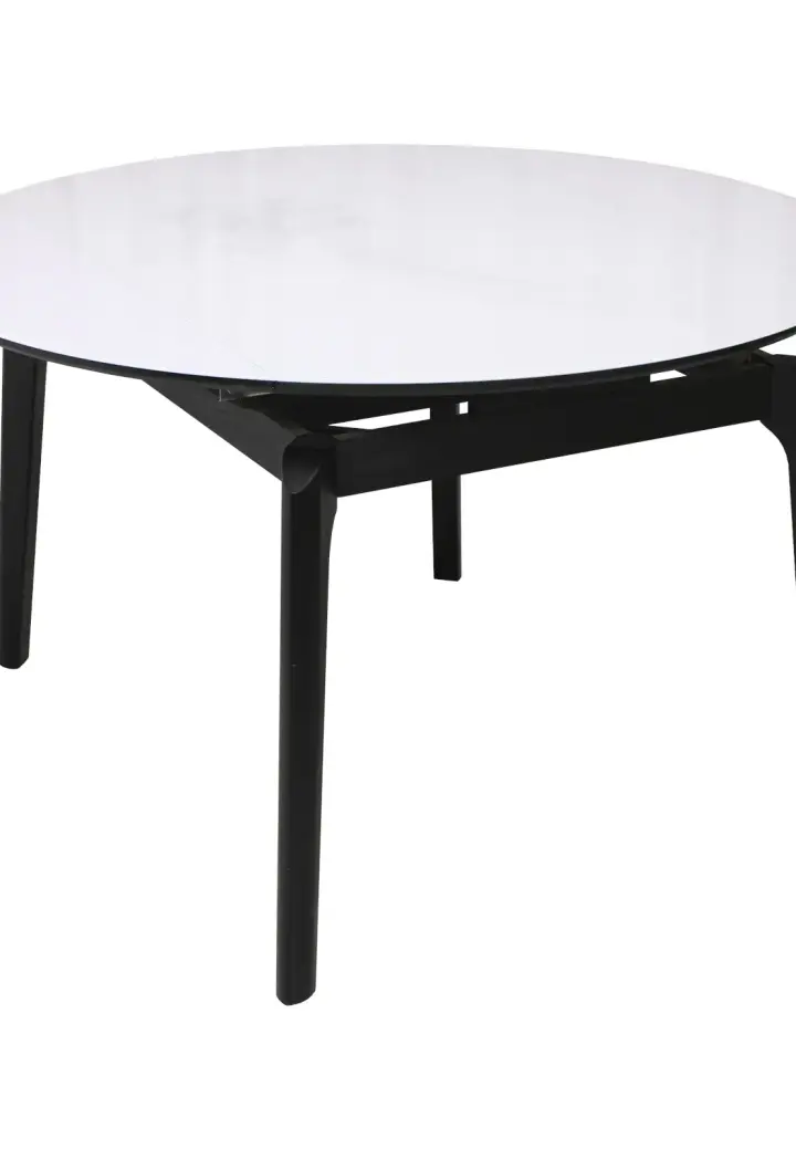 Masă Arhus Negru Rotundă Extensibilă