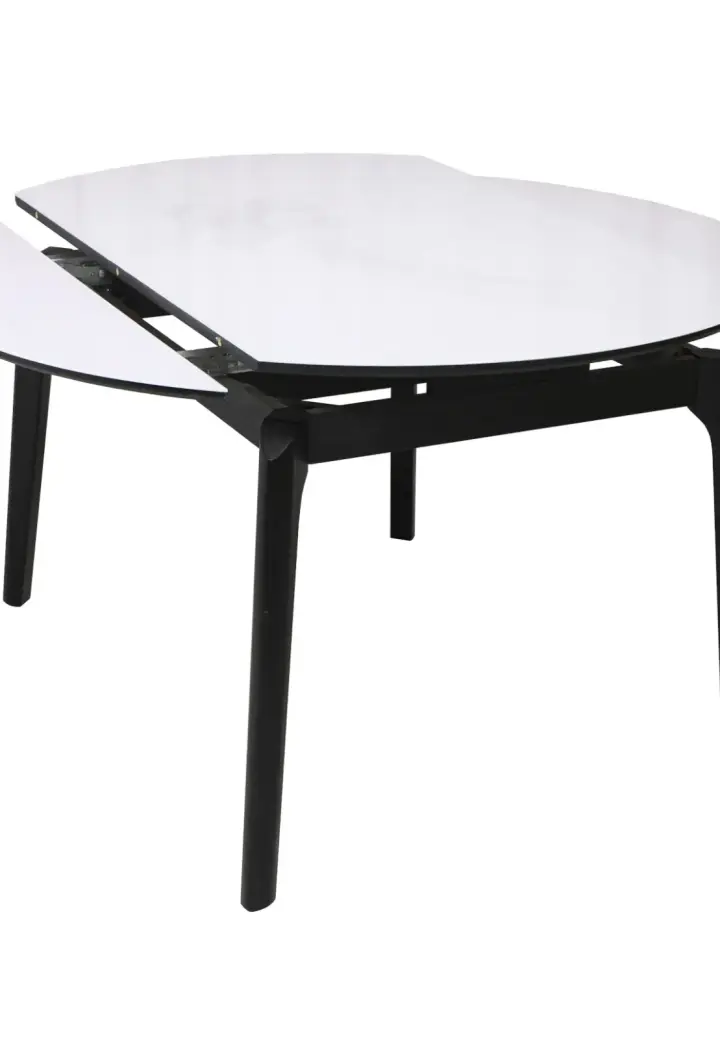 Masă Arhus Negru Rotundă Extensibilă