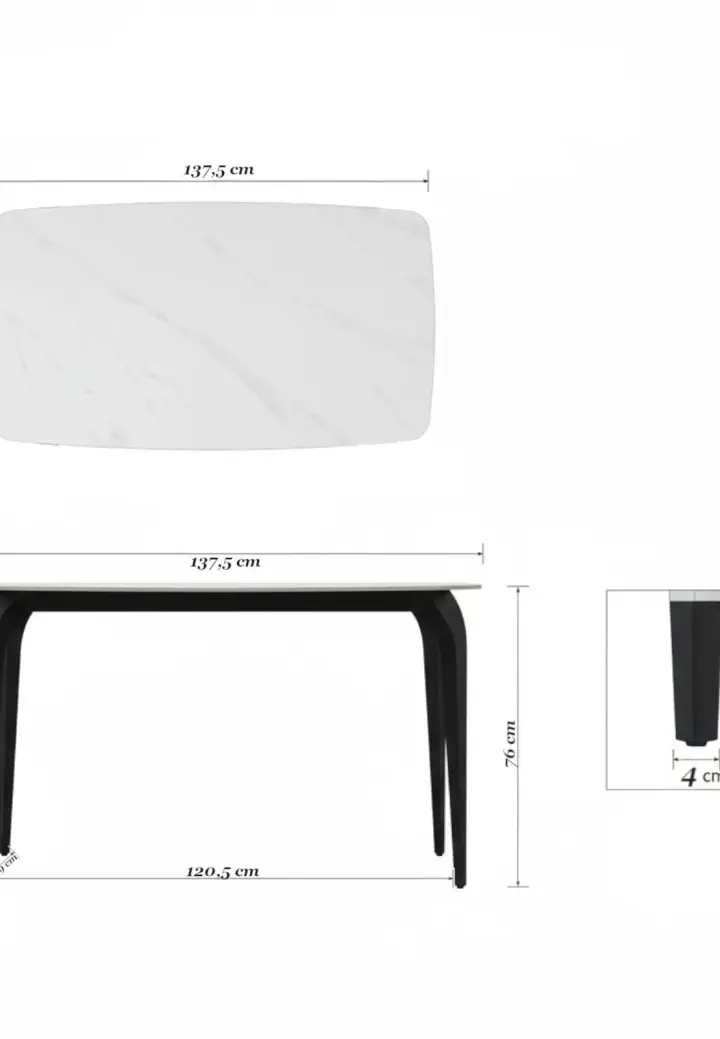 Masă Albă Kara Marble