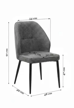 Scaun Velto Turcoaz din Material Textil