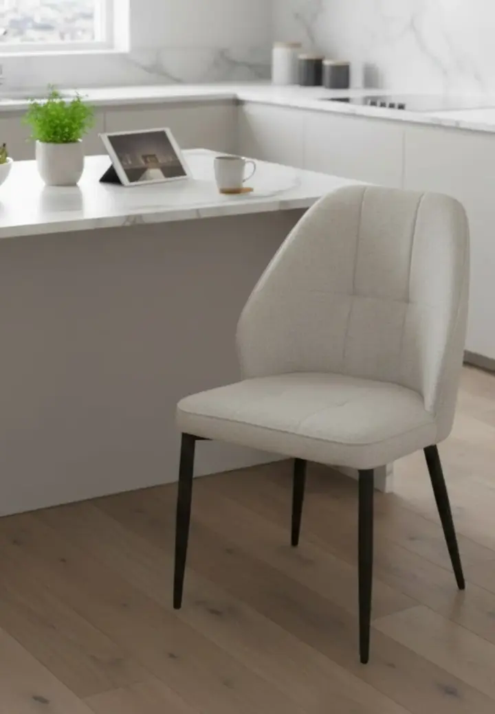 Scaun Velto Gri Deschis din Material Textil