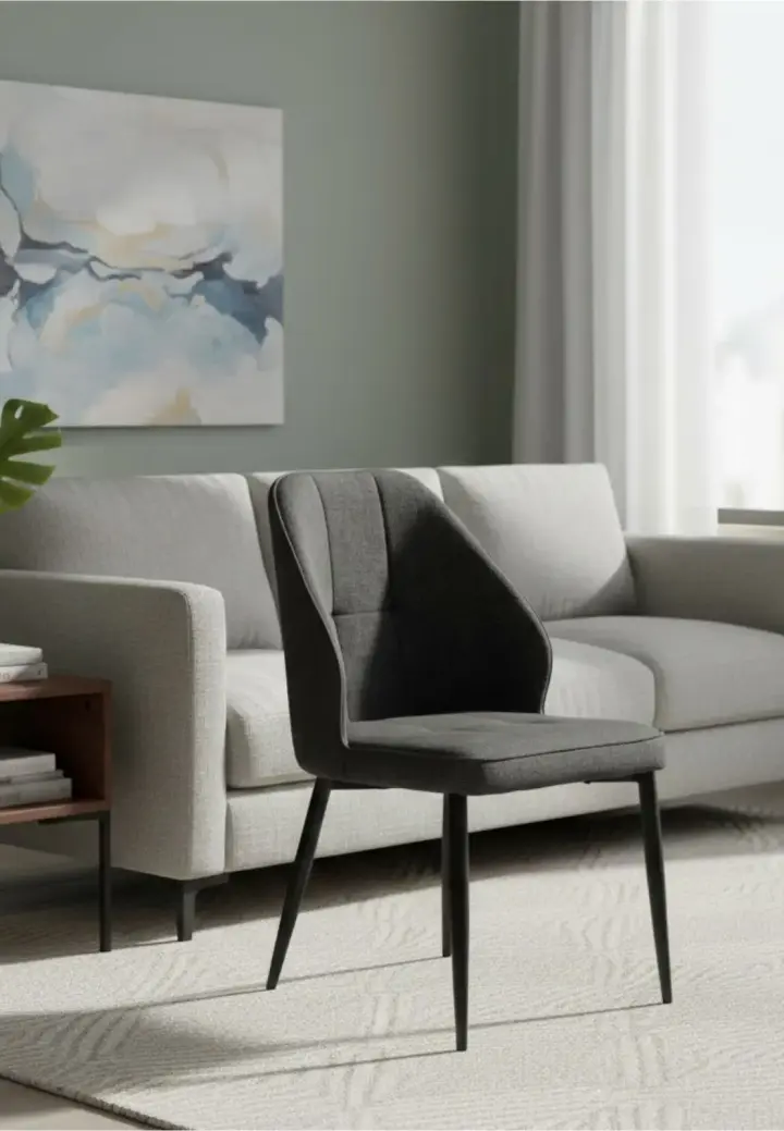 Scaun Velto Negru din Material Textil