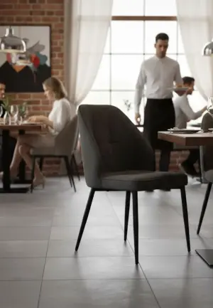 Scaun Velto Negru din Material Textil