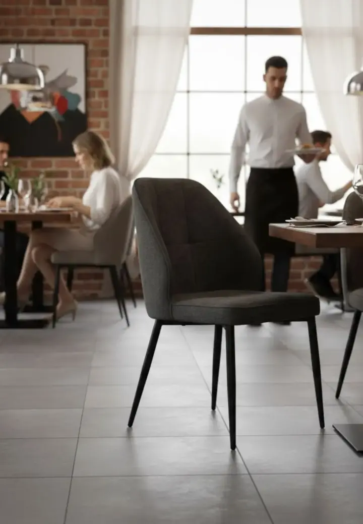 Scaun Velto Negru din Material Textil