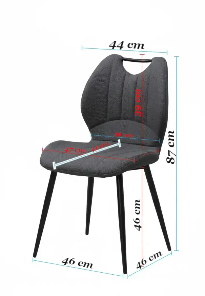 Scaun Topra Gri Inchis Piele Ecologică, Textil