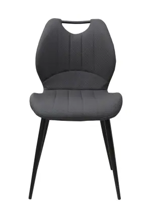 Scaun Topra Gri Inchis Piele Ecologică, Textil