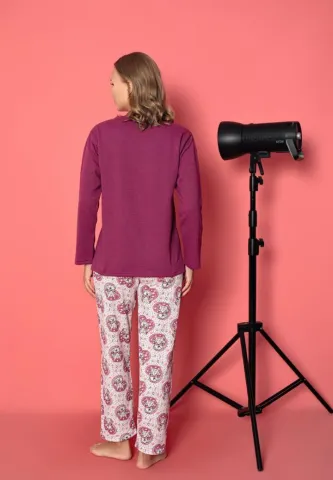 Pijama damă vătuită – Mâneci lungi, Model Teddy Bear hover