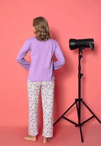 Pijama damă pentru nopți relaxante – Mâneci lungi, Happy Cute hover