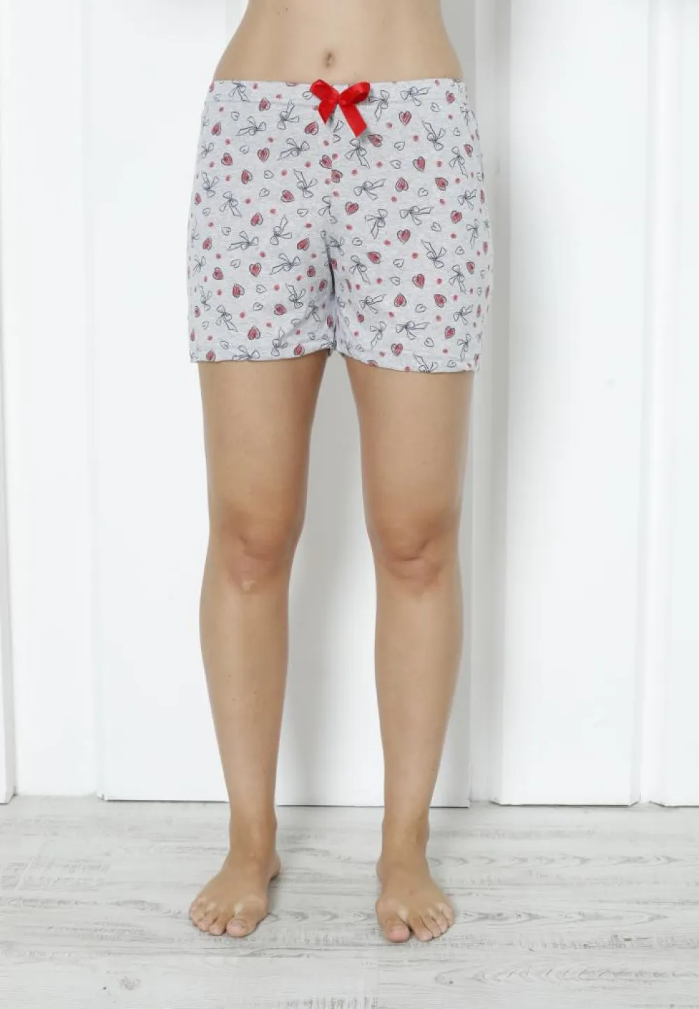 Pantalon Damă Casual – Bumbac, Inimi Roșii, Perfect pentru Acasă - 4