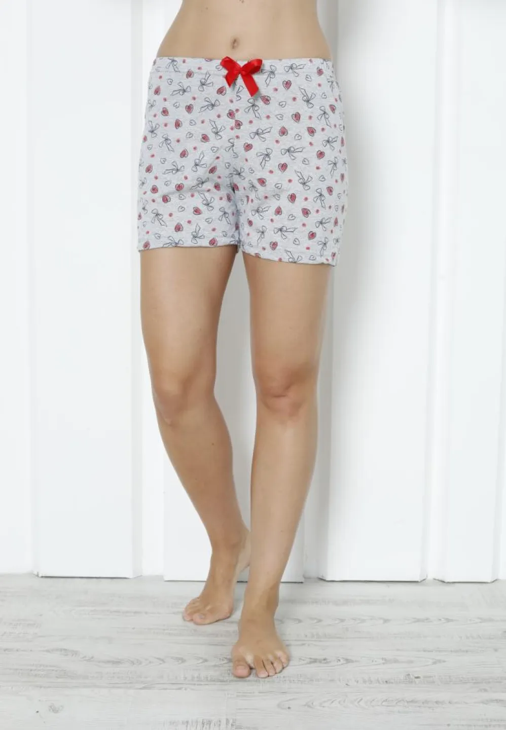 Pantalon Damă Casual – Bumbac, Inimi Roșii, Perfect pentru Acasă - 5