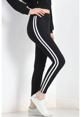 Colanți Damă Călduroși – Design Elegant cu Dungi hover