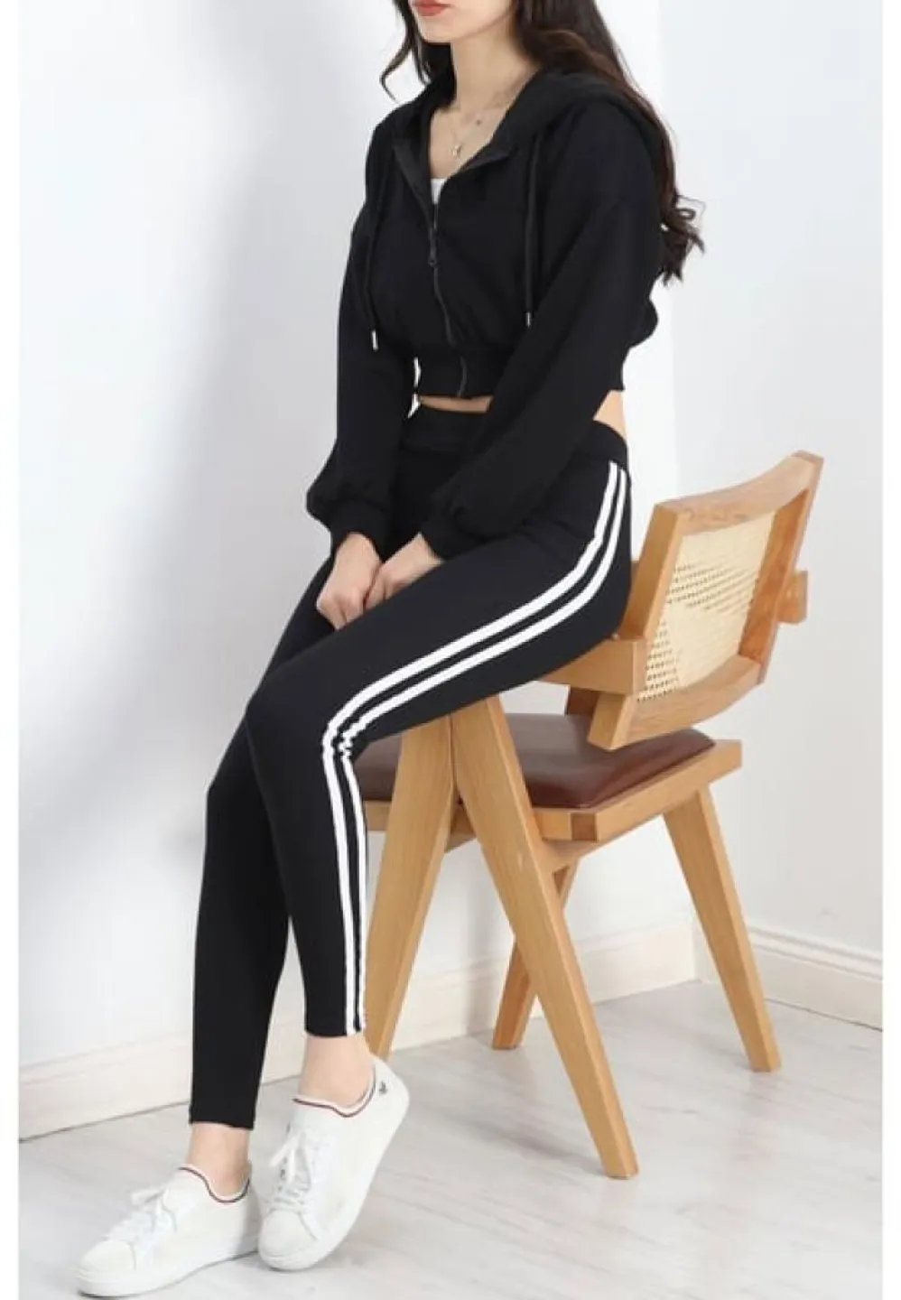 Colanți Damă Călduroși – Design Elegant cu Dungi - 5