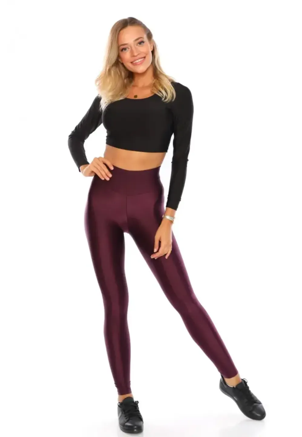 Colanți damă bordo lucioși – moderni, ușori și eleganți - 3