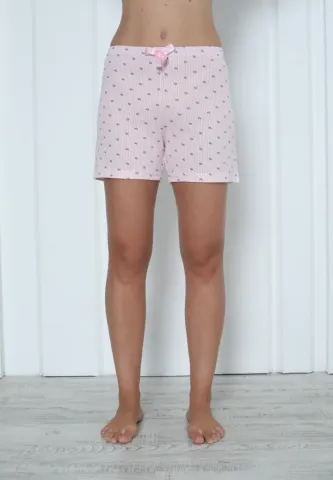 Pantalon Scurt Femei din Bumbac Moale cu Inimi – Ideal pentru Vară